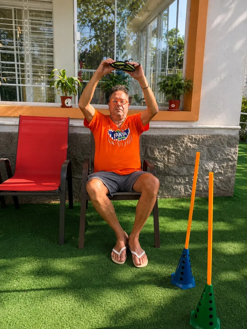 Morador realizando exercício físico ao ar livre